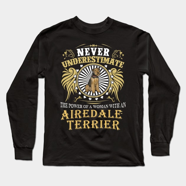 AIREDALE TERRIER TSHIRT Long Sleeve T-Shirt by bienvaem